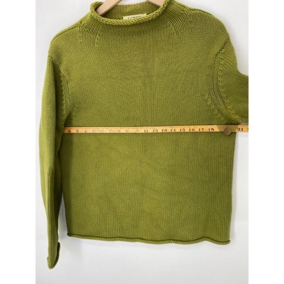 J. Crew Mock Neck Long Sleeve Sweater Green Size M - Picture 3 of 5